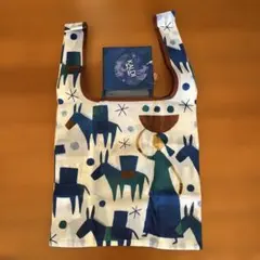 【新品】2026KALDI 馬と女性デザインのナイロンバッグ・エコバッグ