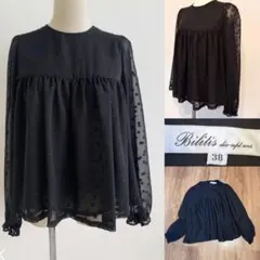 新品・未使用☆Bilitis dix-sept ans☆ドットチュールブラウス - メルカリ
