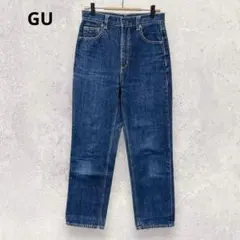 GU ジーユー デニムパンツ M ブルー 綿100％ 定番 ストレート