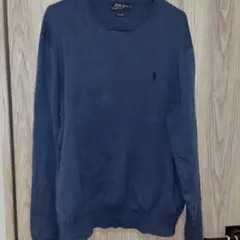 Polo Ralph Lauren 青 ウール クルーネックセーター