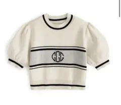 GRL パフスリーブモノグラムニットトップス[ru1064]