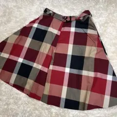 ブルーレーベルクレストブリッジ　スカート　膝丈　チェック　ベルト　S レディースのサムネイル