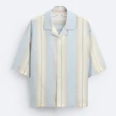 ZARA クロップドフィット ストライプシャツ