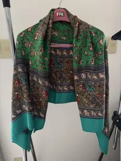 美品】 エルメス カレ ジェアン 140 カシシル TABRIZ パープル 紫