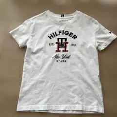トミーヒルフィガーキッズ　ロゴ刺繍 Tシャツ ホワイト 120