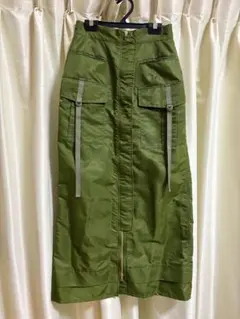 【匿名配送】グリーン タイトスカート M