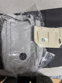 STARBUCKS グレー トートバッグ バックインバッグ