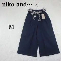 【ニコアンド...】タグ付き エスニック ワイド パンツ ウエストベルト M