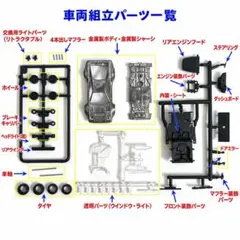 ミニカー 組立キット 未塗装 金属ボディ カスタム用