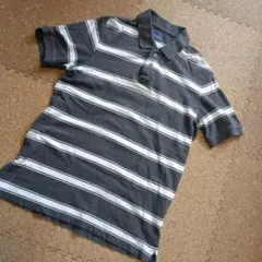 ボーダー　ポロシャツ　メンズ　 Lサイズ　 グレー