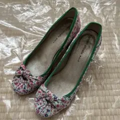 花柄リボン付きヒールパンプス　ツモリチサト