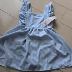 水色 女の子 ワンピース水着 110サイズ