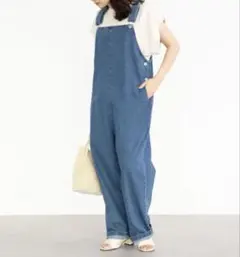 グリーンパークス　シュガースプーン　デニムサロペットパンツ　オーバーオールのサムネイル