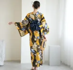 最終お値下げ！　NicoAntique 3点セット 黄色と墨色の立沸とレトロ花