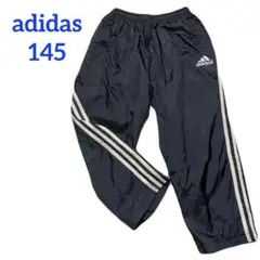 ⭐️adidas レインパンツ　ナイロンパンツ　裏地メッシュ　黒　145＊741のサムネイル