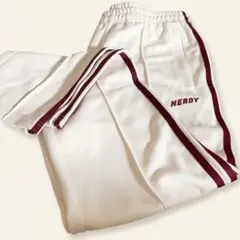 NERDY トラックパンツ ジャージ パンツ クリーム ボルドー