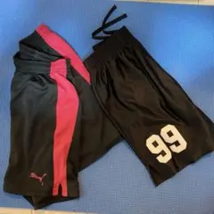 PUMA/TIGORA サッカーパンツ 160サイズ 黒/ピンク