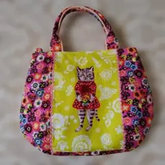 ハンドメイド ファンシーユメカワ 乙女チックレトロDカン付きトート