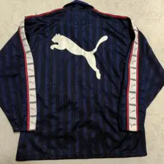 PUMA トラックジャケット プージャ デカロゴ S〜M ネイビー/ホワイト