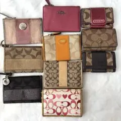 ふ*ん様 COACH 長財布 二つ折り財布 ポーチ まとめ売り 14点セット