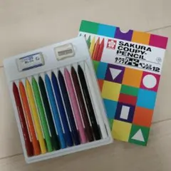 サクラクーピーペンシル 12色セット　新品のサムネイル