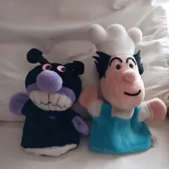 バタコさん　ばいきんまん　ハンドパペット　ぬいぐるみ　吉徳　レトロ　レア