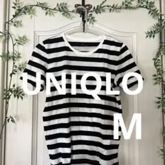 ユニクロMサイズ 白と黒のボーダーTシャツ