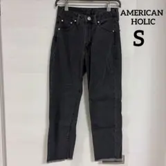 AMERICAN HOLIC デニム S ワイドパンツ カジュアルパンツ グレー