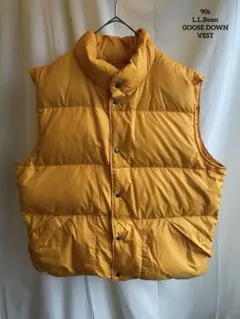 【 L.L.Bean 】 90s グースダウンベスト オレンジ マンゴー