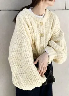 selectMOCA by son ボリュームスリーブオーバーカーディガン