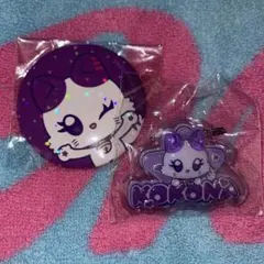 ME:I 佐々木心菜 ぷっくりネームプレート 缶バッチ セット