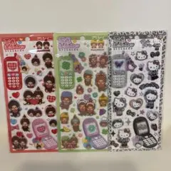 平成はっぴーフォン　シール　キティ　モンチッチ　3枚