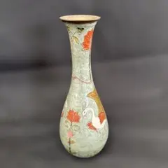イラン製 ミナカリ 七宝焼 銅製 花瓶 ビンテージ 1970年代 高さ30cm
