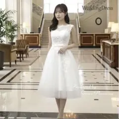 ウェディングドレス 白 レース Aライン