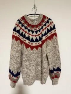 ノルディック柄ニットセーター