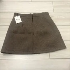 インパン付き千鳥格子チェック台形スカート