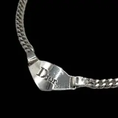 極美品　Dior ディオール　ネックレス　シルバー　CDロゴ　喜平　チェーン