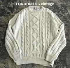 LONDON FOG vintage アランニット オフホワイト セーター