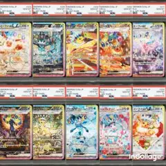 PSA10 長場雄 イーブイ進化系 コンプリートセット ポケモンカード 長場雄 イーブイ進化系 PSA10 9枚セット連番 - メルカリ