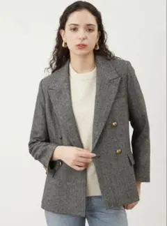 Mila Owen 金釦ダブルブレストツイードブレザー　美品