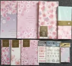 【10種セット】 Kyowa 桜巡り 便箋/封筒/メッセージカード/シール など