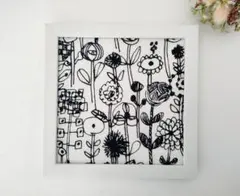 ミナペルホネン　ファブリックフレーム　letter of flower　壁飾り