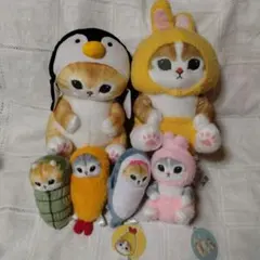 うさぎにゃん　海の生き物にゃん　おくるみにゃん　ぬいぐるみセット