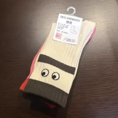 UNIQLOアニヤハインドマーチ KIDS ソックス 2足セット　ピンク白