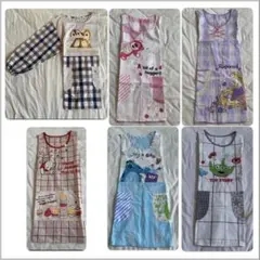 【6着まとめ売り】ディズニー柄　エプロン　保育・幼稚園