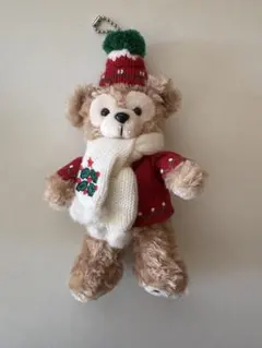 ダッフィー　ぬいぐるみバッチ　クリスマス