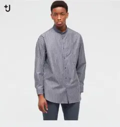 ユニクロ +J スーピマコットンオーバーサイズスタンドカラーシャツ