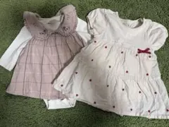 petit main ワンピースセット ピンク系　70 80