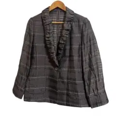 【カリビアンジョー】フリル付きジャケット サイズ13 グレー系