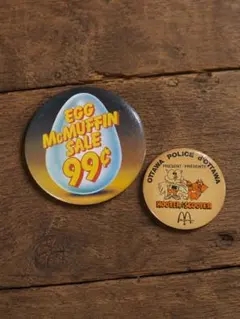 当時物！ 中古 マクドナルド缶バッジ 4個セット - メルカリ